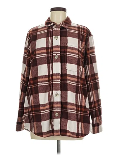 Pre-owned Eddie Bauer Long Sleeve Blouse In Brown