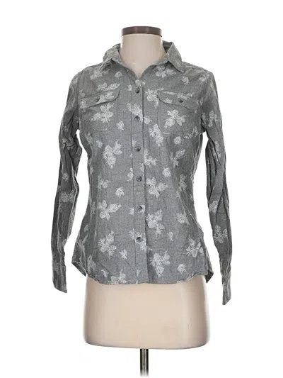 Pre-owned Eddie Bauer Long Sleeve Blouse In Gray