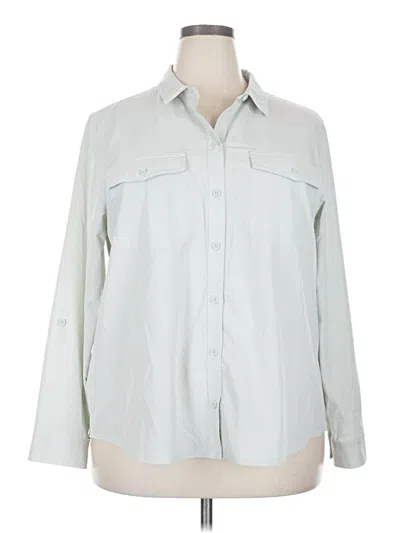 Pre-owned Eddie Bauer Long Sleeve Blouse In Gray