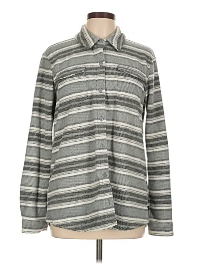 Pre-owned Eddie Bauer Long Sleeve Blouse In Gray