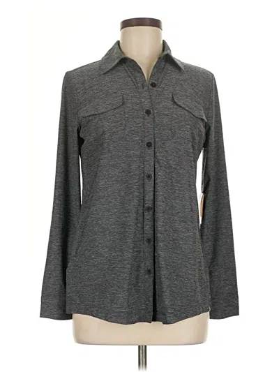 Eddie Bauer Long Sleeve Blouse In Gray