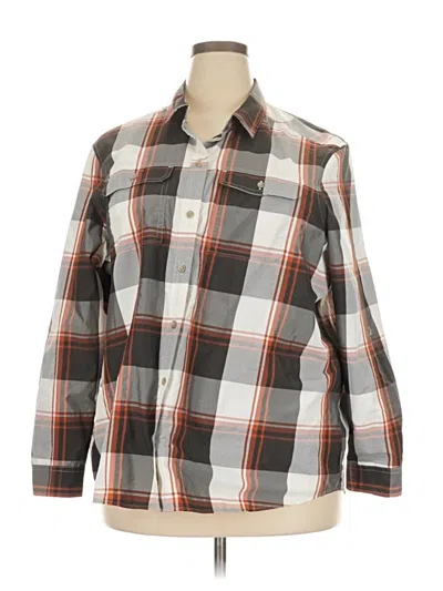 Pre-owned Eddie Bauer Long Sleeve Blouse In Gray