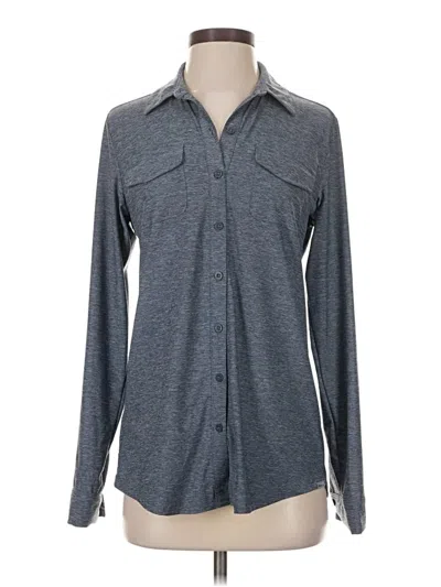 Pre-owned Eddie Bauer Long Sleeve Blouse In Gray