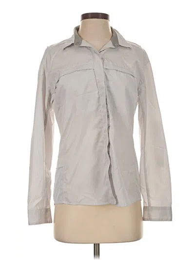 Pre-owned Eddie Bauer Long Sleeve Blouse In Gray