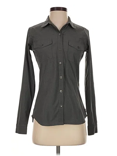 Pre-owned Eddie Bauer Long Sleeve Blouse In Gray