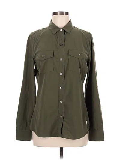 Pre-owned Eddie Bauer Long Sleeve Blouse In Green