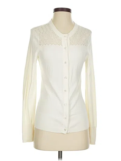 Pre-owned Eddie Bauer Long Sleeve Blouse In Ivory