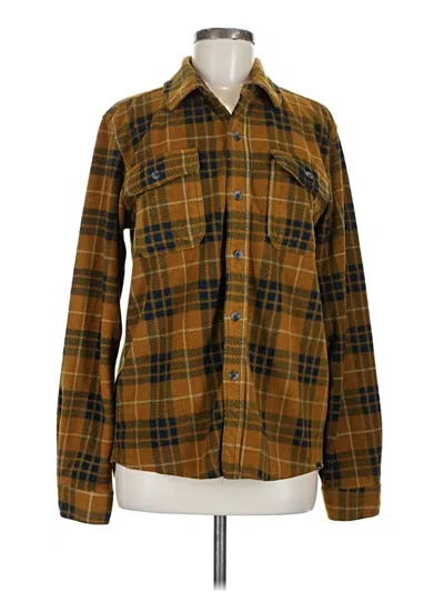 Pre-owned Eddie Bauer Long Sleeve Blouse In Orange