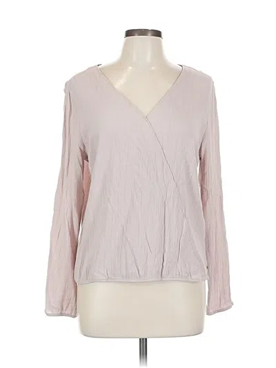 Pre-owned Eddie Bauer Long Sleeve Blouse In Pink