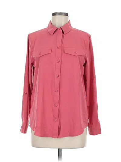 Pre-owned Eddie Bauer Long Sleeve Blouse In Pink