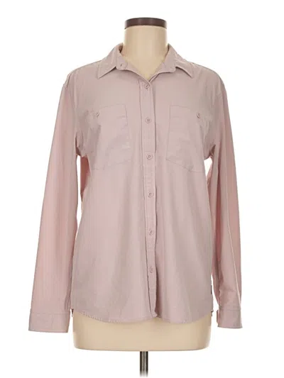 Pre-owned Eddie Bauer Long Sleeve Blouse In Pink