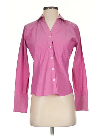 Pre-owned Eddie Bauer Long Sleeve Blouse In Pink