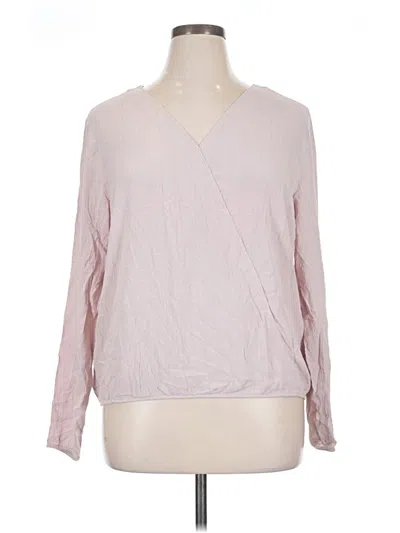 Pre-owned Eddie Bauer Long Sleeve Blouse In Pink