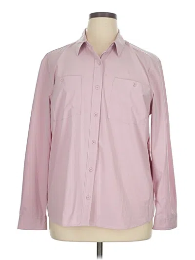 Eddie Bauer Long Sleeve Blouse In Pink