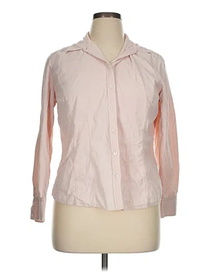 Pre-owned Eddie Bauer Long Sleeve Blouse In Pink