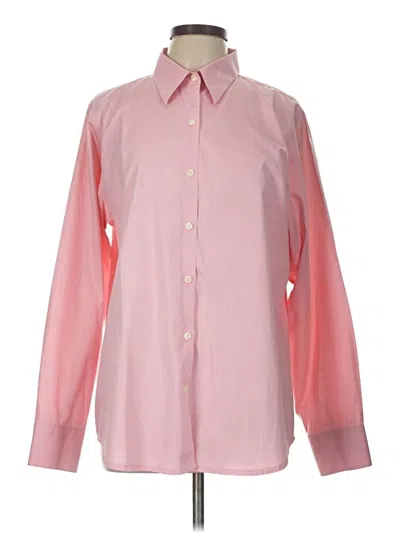 Pre-owned Eddie Bauer Long Sleeve Blouse In Pink