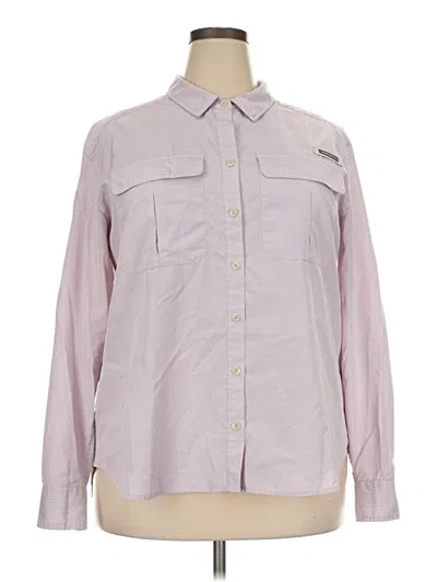 Pre-owned Eddie Bauer Long Sleeve Blouse In Pink