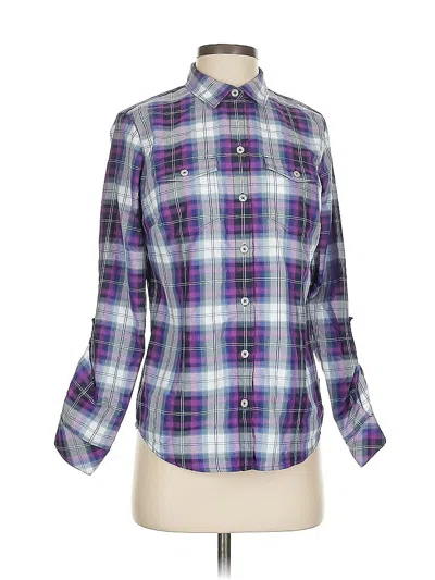 Pre-owned Eddie Bauer Long Sleeve Blouse In Purple