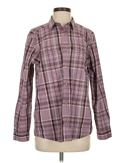 Pre-owned Eddie Bauer Long Sleeve Blouse In Purple