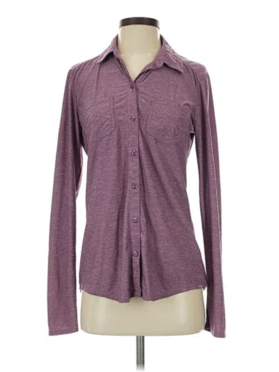 Pre-owned Eddie Bauer Long Sleeve Blouse In Purple