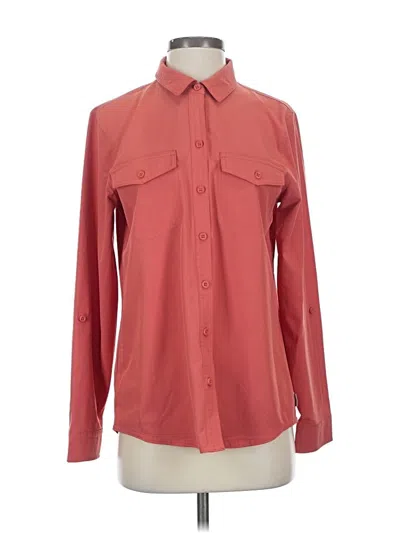 Pre-owned Eddie Bauer Long Sleeve Blouse In Red