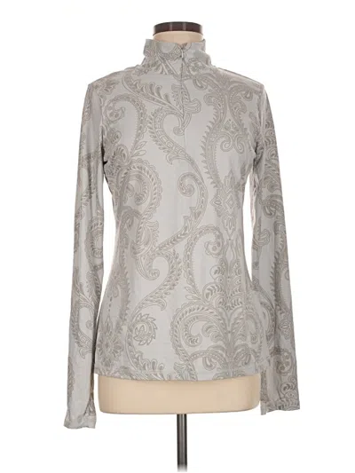 Pre-owned Eddie Bauer Long Sleeve Blouse In Silver