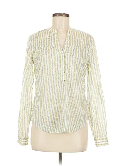 Pre-owned Eddie Bauer Long Sleeve Blouse In Yellow