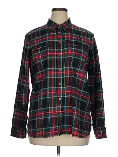 Pre-owned Eddie Bauer Long Sleeve Button Down Shirt In Black