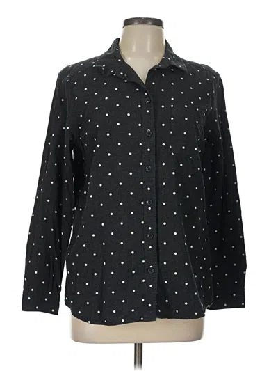 Pre-owned Eddie Bauer Long Sleeve Button Down Shirt In Black