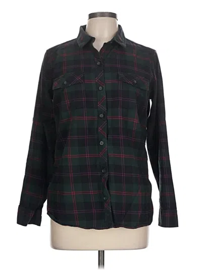 Pre-owned Eddie Bauer Long Sleeve Button Down Shirt In Black