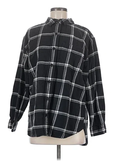 Pre-owned Eddie Bauer Long Sleeve Button Down Shirt In Black