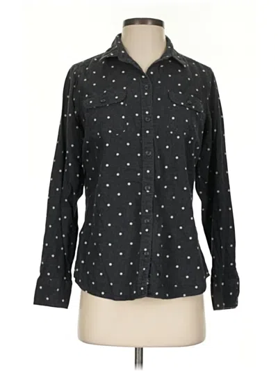 Pre-owned Eddie Bauer Long Sleeve Button Down Shirt In Black
