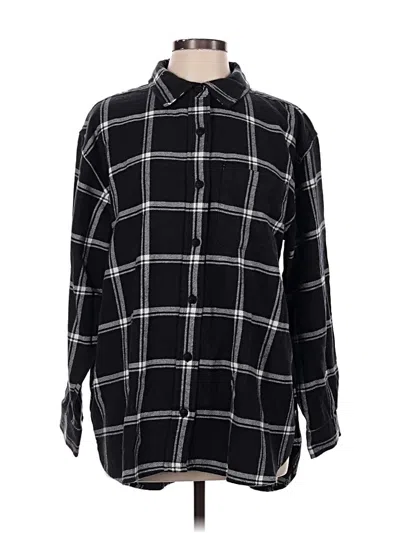 Eddie Bauer Long Sleeve Button Down Shirt In Black
