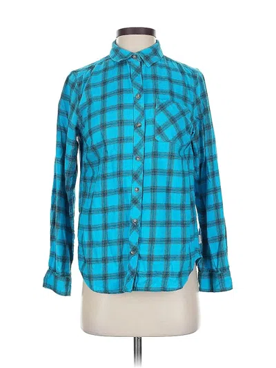 Pre-owned Eddie Bauer Long Sleeve Button Down Shirt In Blue
