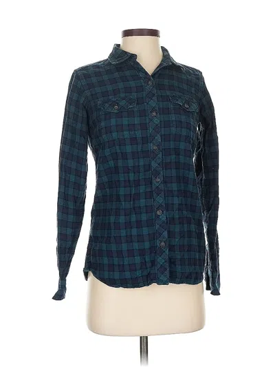 Pre-owned Eddie Bauer Long Sleeve Button Down Shirt In Blue