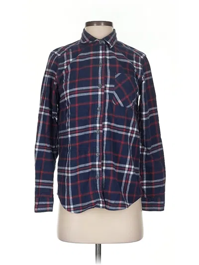 Pre-owned Eddie Bauer Long Sleeve Button Down Shirt In Blue