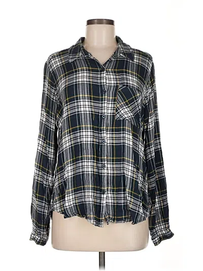 Pre-owned Eddie Bauer Long Sleeve Button Down Shirt In Blue