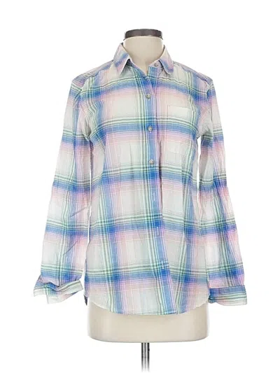 Pre-owned Eddie Bauer Long Sleeve Button Down Shirt In Blue