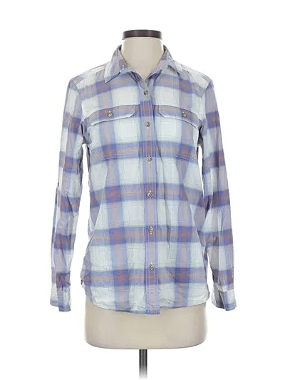 Pre-owned Eddie Bauer Long Sleeve Button Down Shirt In Blue