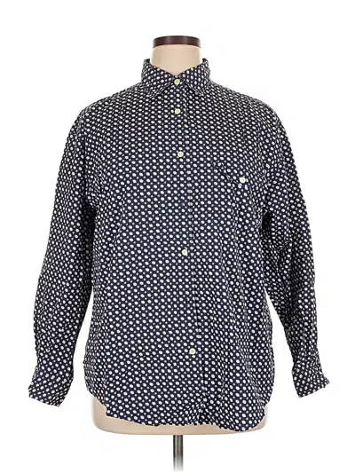 Pre-owned Eddie Bauer Long Sleeve Button Down Shirt In Blue