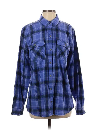 Pre-owned Eddie Bauer Long Sleeve Button Down Shirt In Blue