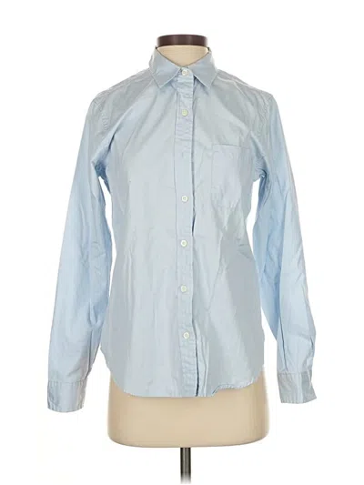 Pre-owned Eddie Bauer Long Sleeve Button Down Shirt In Blue