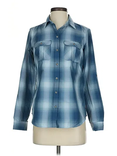 Pre-owned Eddie Bauer Long Sleeve Button Down Shirt In Blue