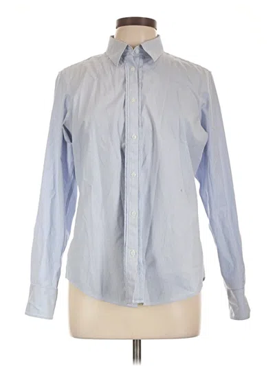 Pre-owned Eddie Bauer Long Sleeve Button Down Shirt In Blue