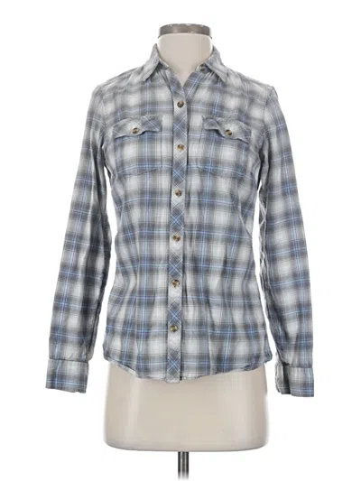 Pre-owned Eddie Bauer Long Sleeve Button Down Shirt In Blue