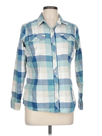 Pre-owned Eddie Bauer Long Sleeve Button Down Shirt In Blue