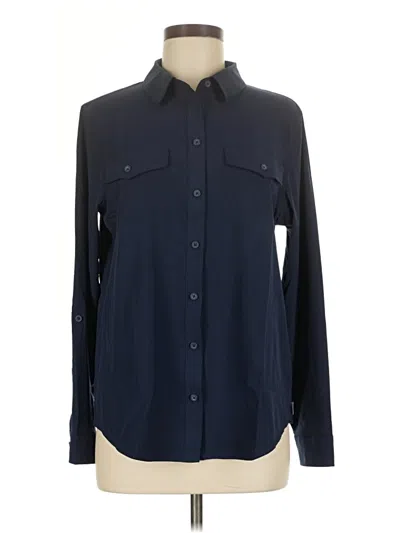 Pre-owned Eddie Bauer Long Sleeve Button Down Shirt In Blue