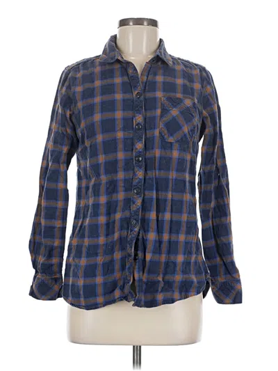 Pre-owned Eddie Bauer Long Sleeve Button Down Shirt In Blue