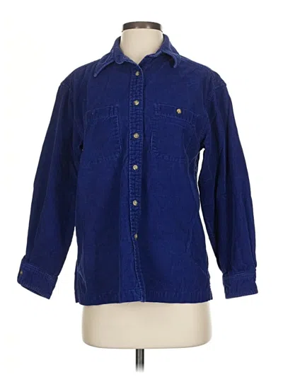Pre-owned Eddie Bauer Long Sleeve Button Down Shirt In Blue