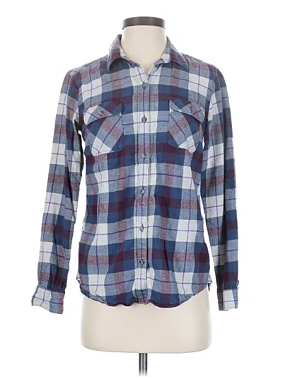 Pre-owned Eddie Bauer Long Sleeve Button Down Shirt In Blue